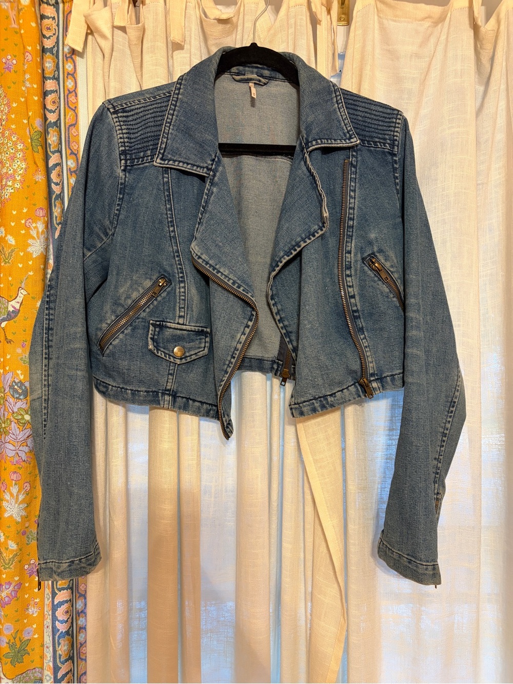 Free People cropped Jean jacket